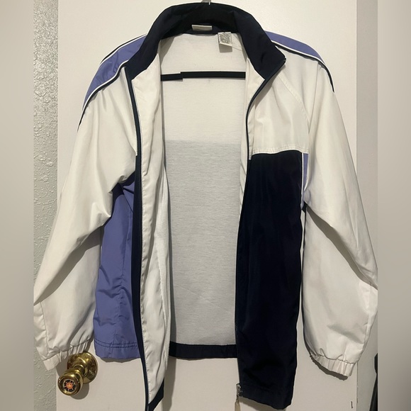 Navy/White/Powder Blue Windbreaker Jacket | Vintage | Classic Elements | S - Picture 3 of 7